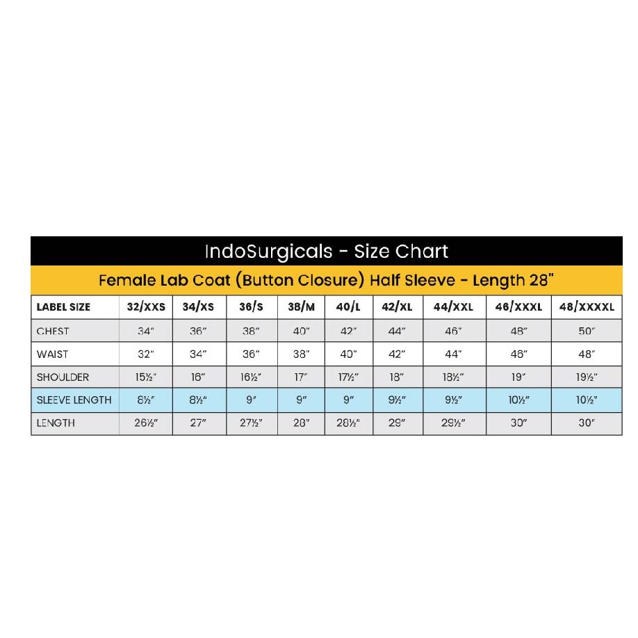 Female Lab Coat (Length 32") - Image 6